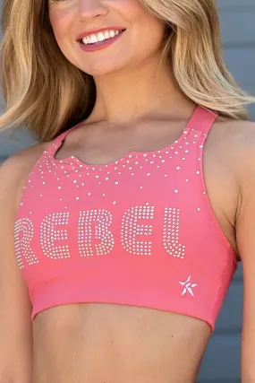 Elenor Sports Bra in Sweet Coral