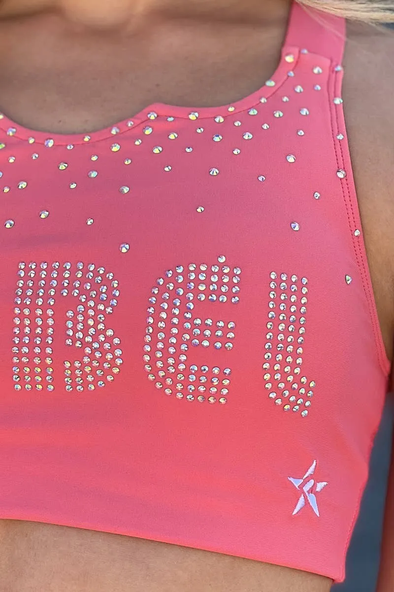 Elenor Sports Bra in Sweet Coral