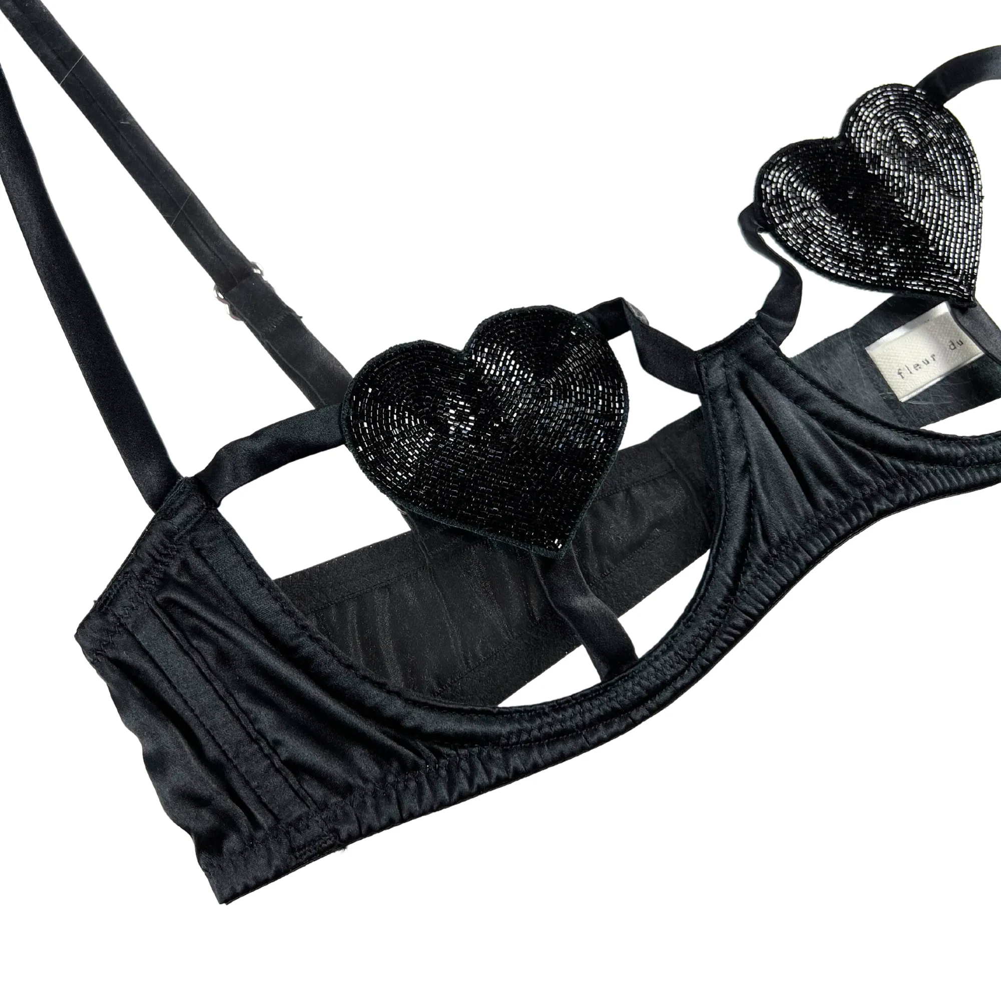 Fleur du Mal Queen of Hearts Balconette Bra