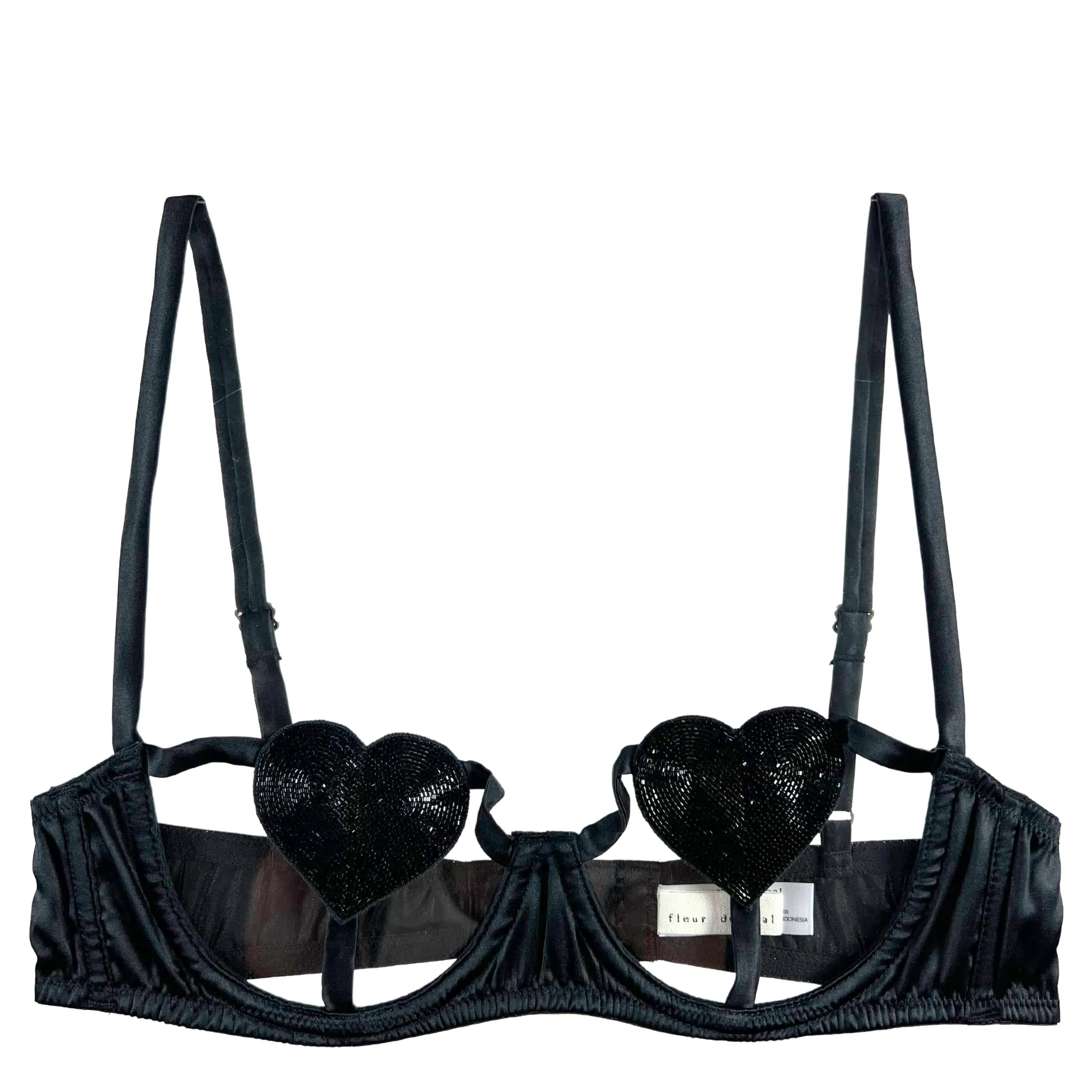 Fleur du Mal Queen of Hearts Balconette Bra