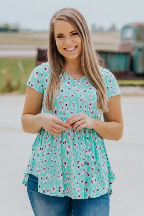 Fresh Faced & Sweet Babydoll Top in Mint