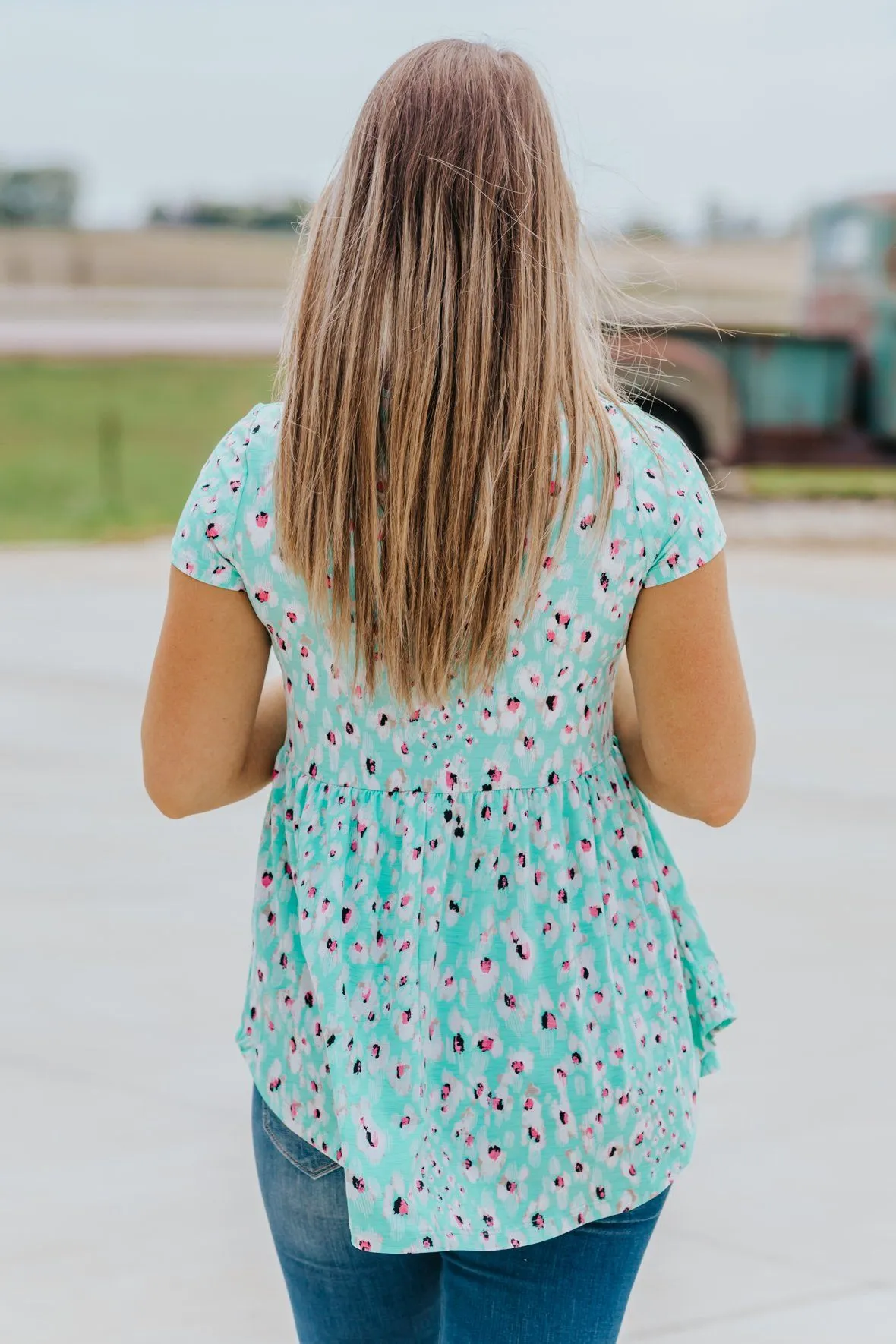 Fresh Faced & Sweet Babydoll Top in Mint