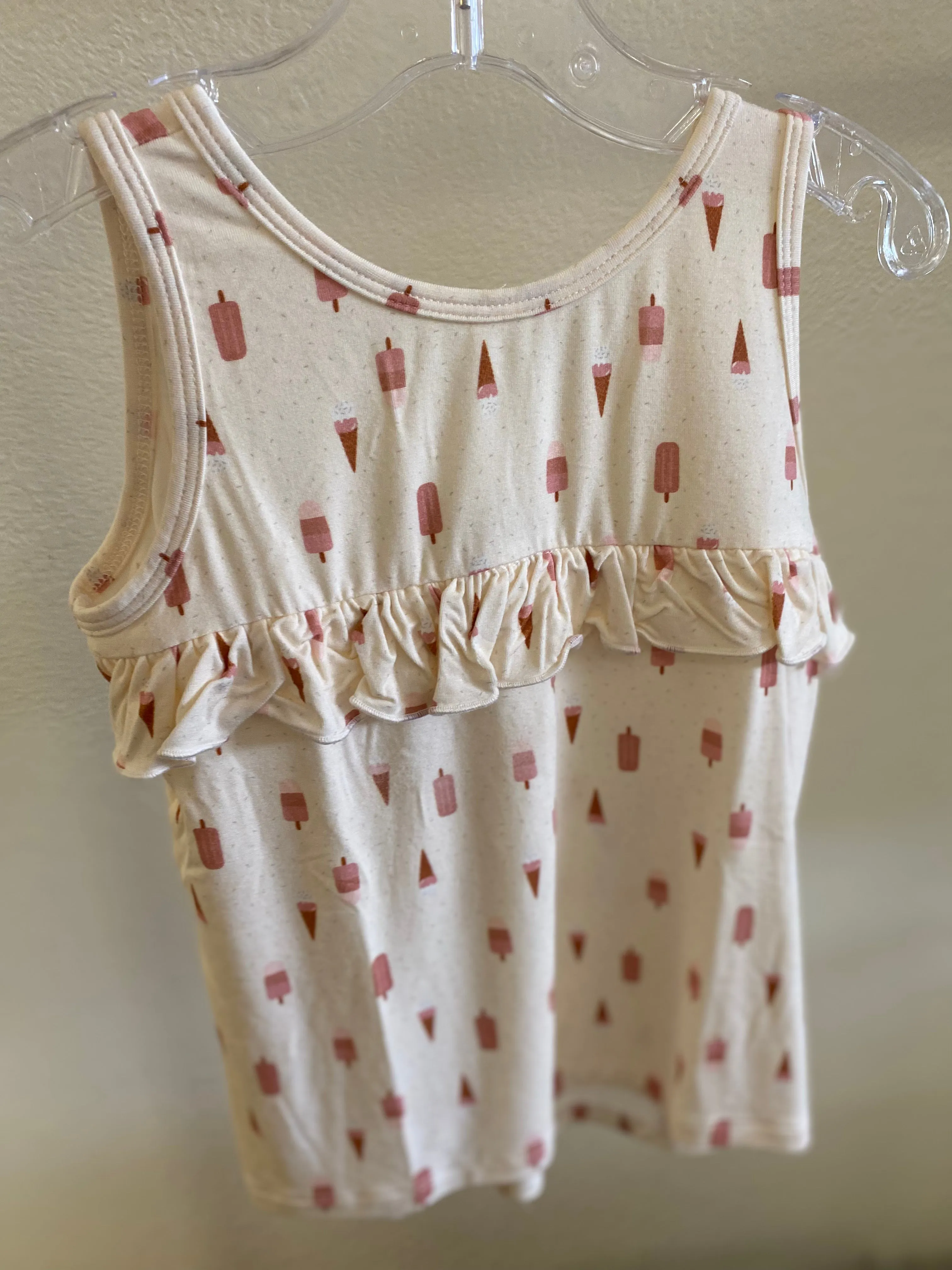 Girls Ruffle Tank in Summer Treats