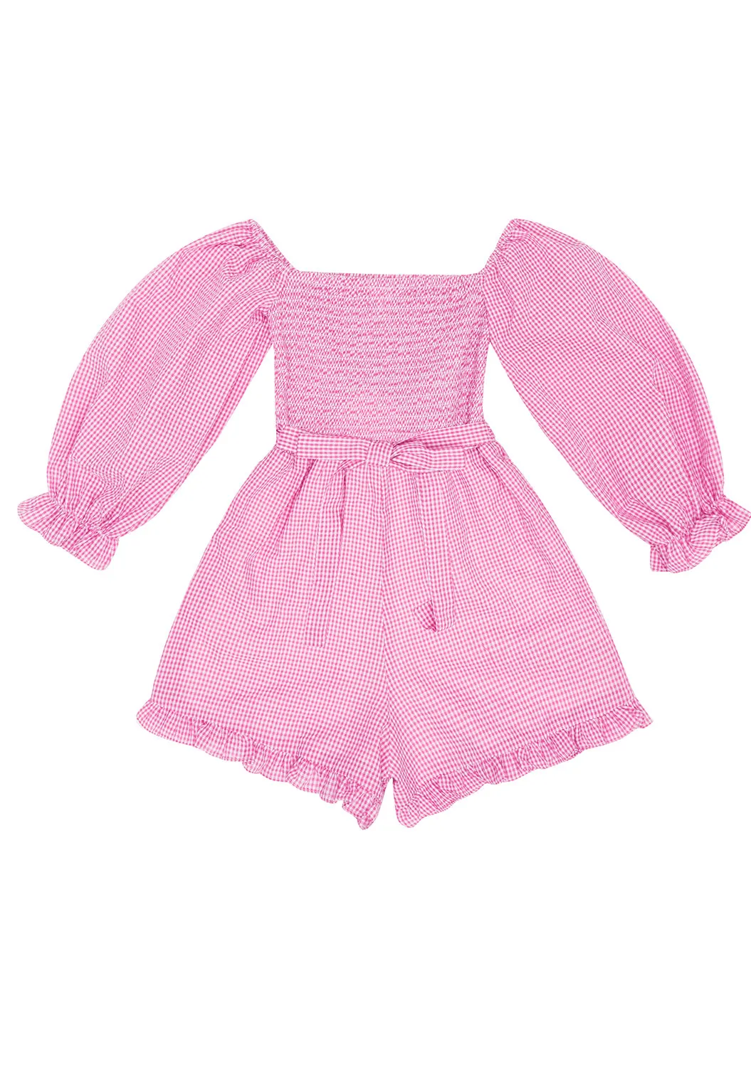 Greta Gingham Romper