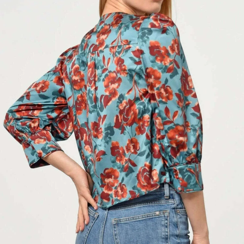 Greylin - Lourdes Wrap Front Blouse