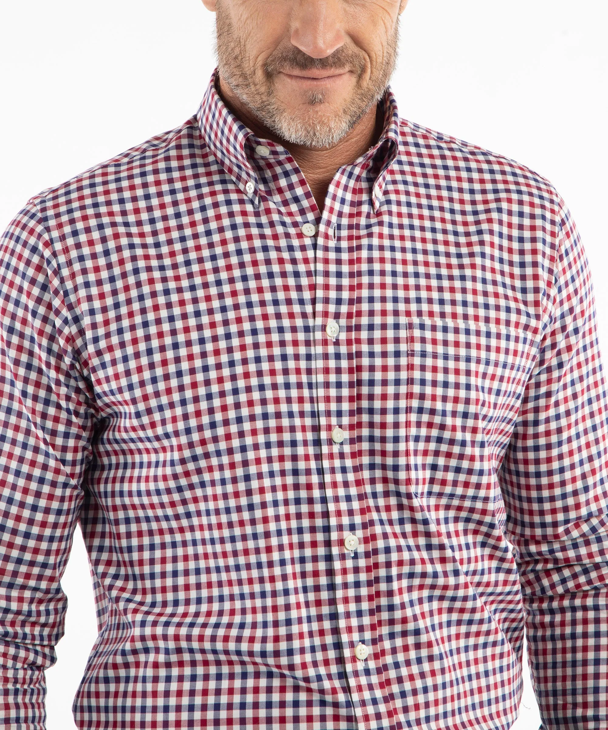 Heritage Twill Gingham Long Sleeve Sport Shirt