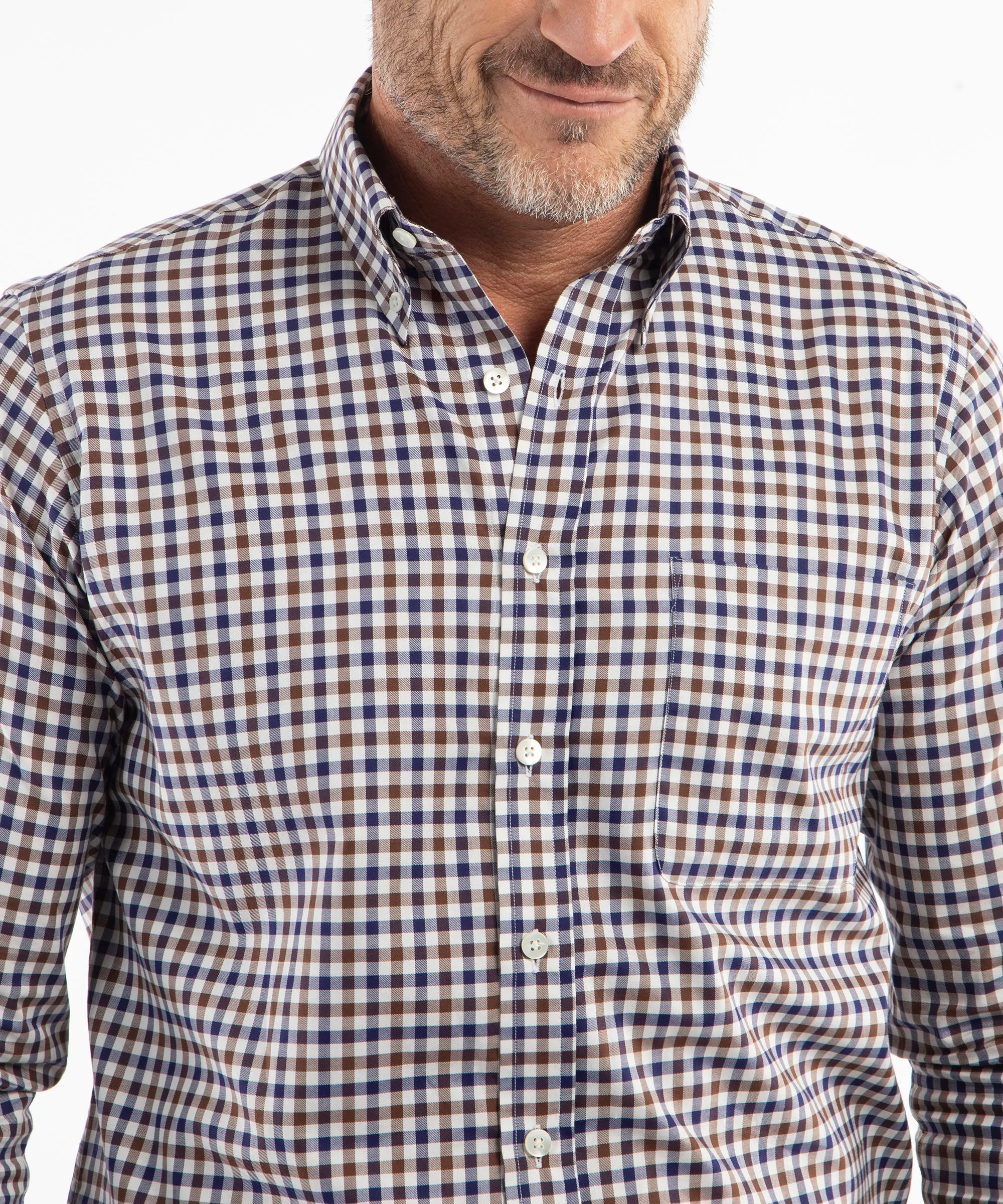 Heritage Twill Gingham Long Sleeve Sport Shirt