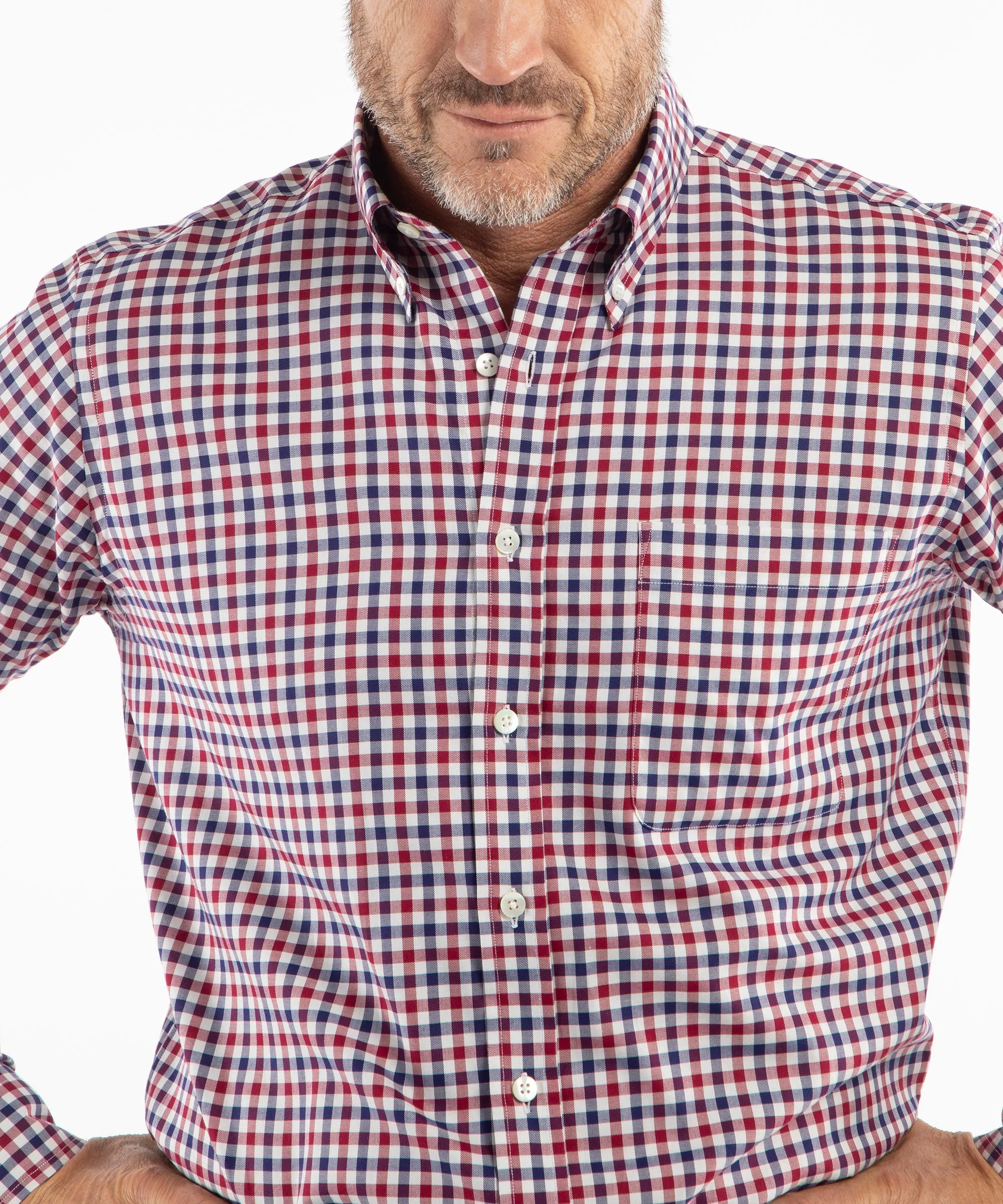 Heritage Twill Gingham Long Sleeve Sport Shirt