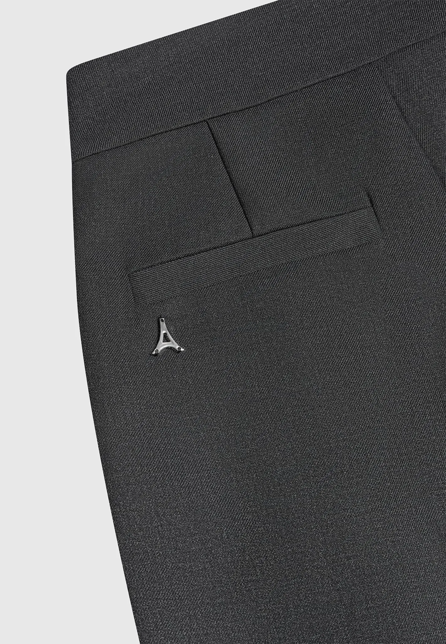High Waisted Tailored Trousers - Grey