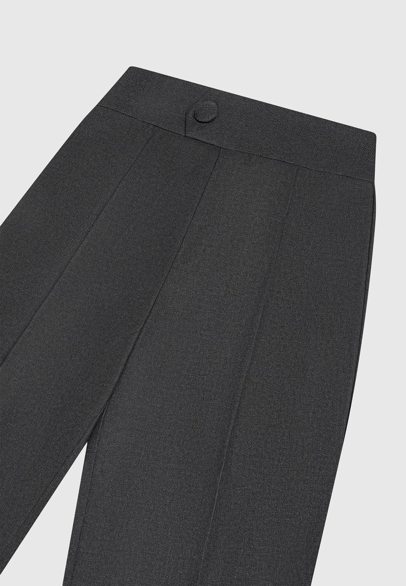 High Waisted Tailored Trousers - Grey