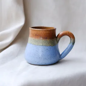Light Blue and Brown Ceramic Mug