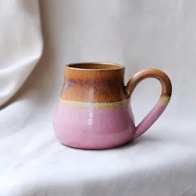 Light Pink and Brown Ceramic Mug
