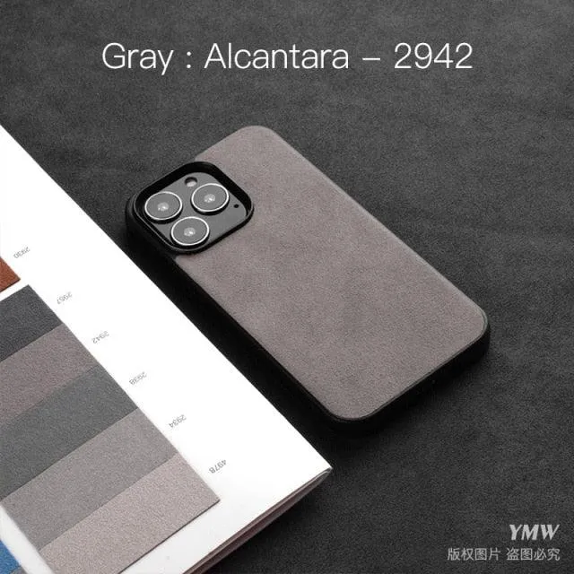 Luxury Suede Leather ALCANTARA Case for iPhone
