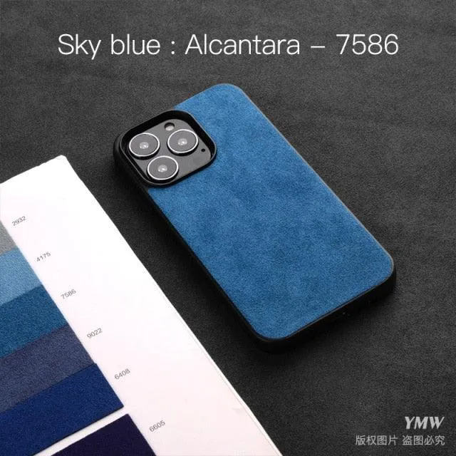 Luxury Suede Leather ALCANTARA Case for iPhone