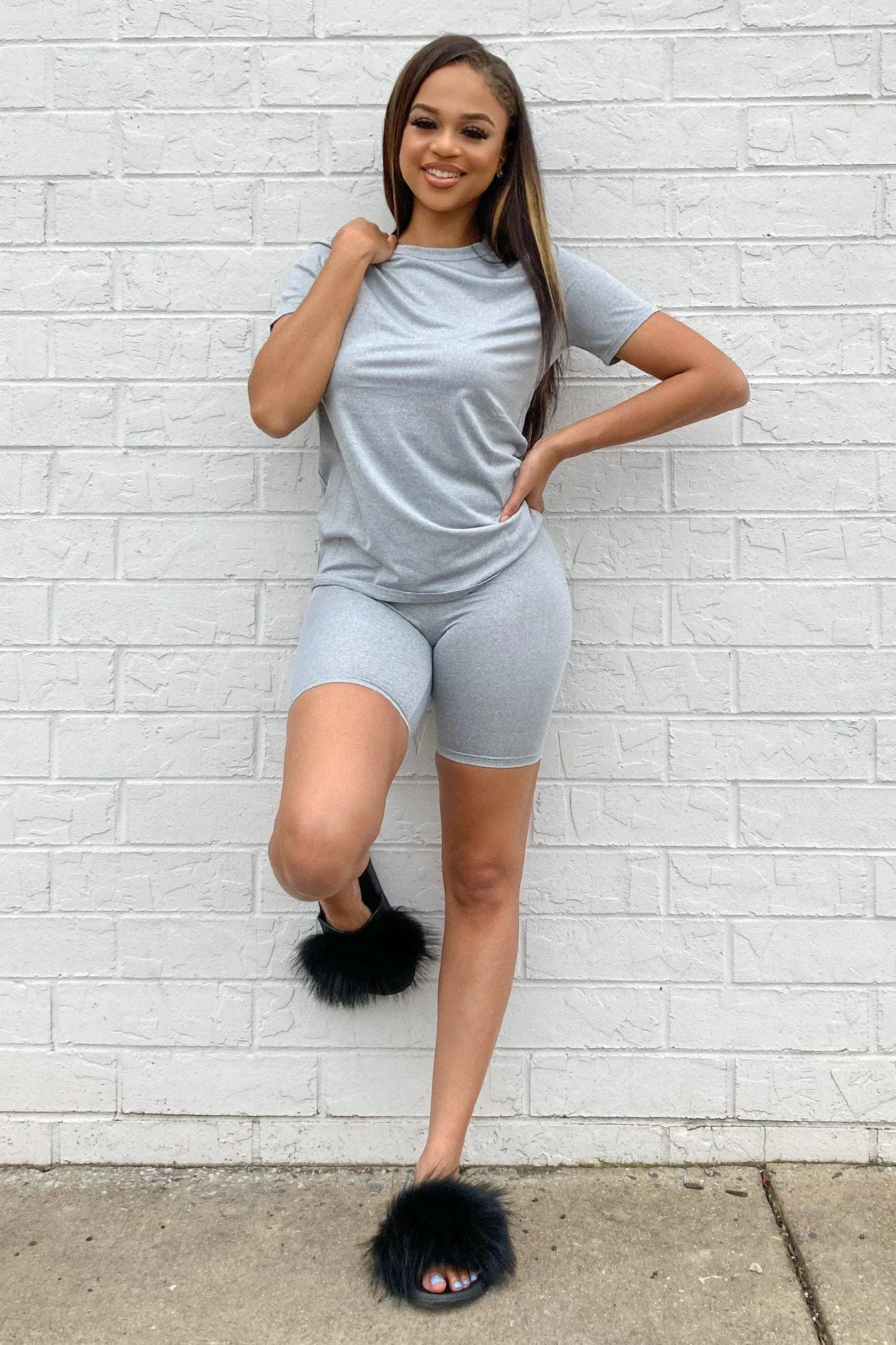 Outside the Gym Tunic Top & Biker Shorts SET