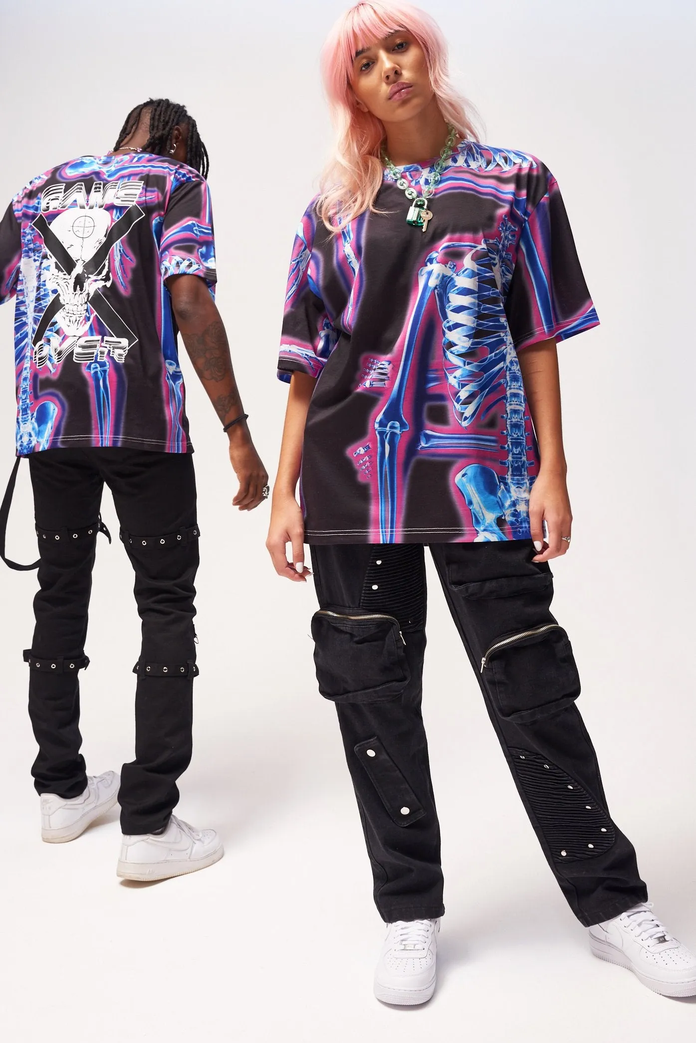 Parallel Skeleton X-Ray Print T-shirt