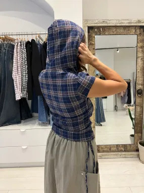 PERTY Plaid hoodie shirt