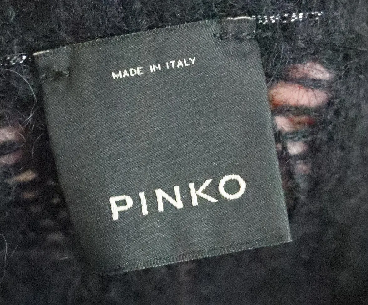 Pinko Black & Silver Cashmere Sweater sz 4