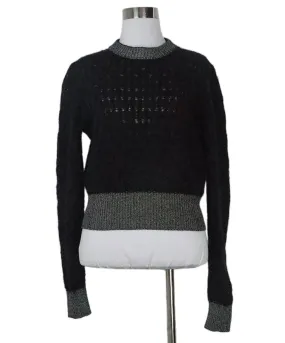 Pinko Black & Silver Cashmere Sweater sz 4