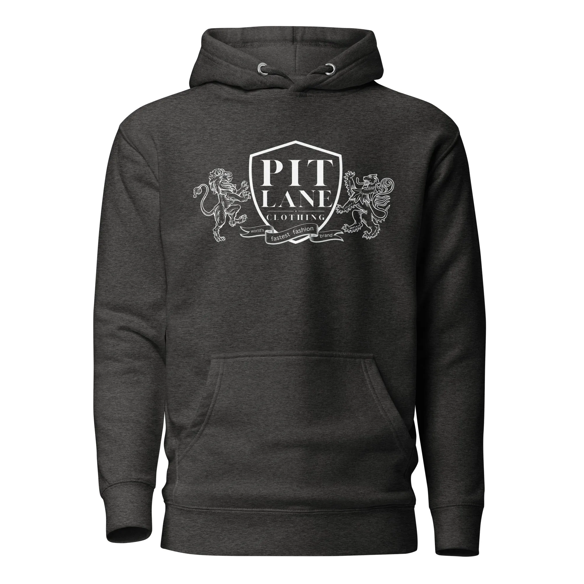 PIT LANE CLOTHING Heavyweight Fleece Hoodie - Crest Titanium