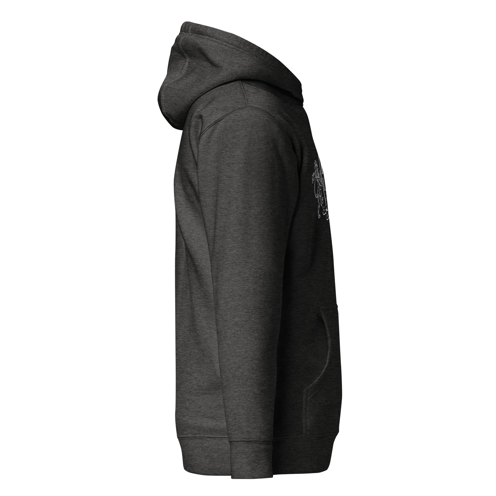 PIT LANE CLOTHING Heavyweight Fleece Hoodie - Crest Titanium