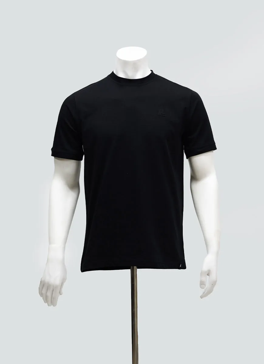 Plain Black 100% Cotton Basic T-shirt"