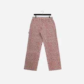 Pleasure Washy Double Knee Work Pants P23F008-Red