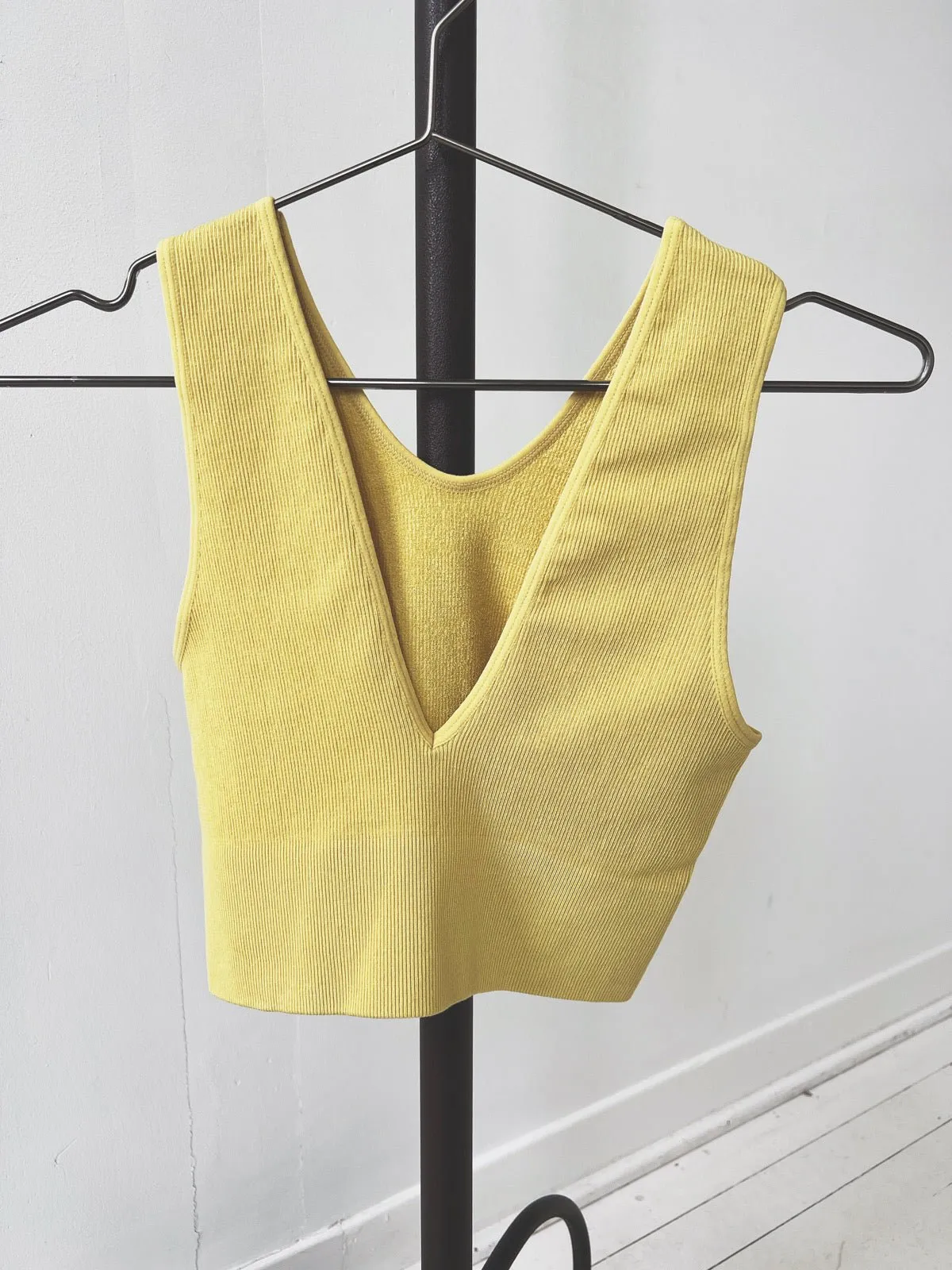 Plunge V-Neck Crop Tank- FINAL SALE