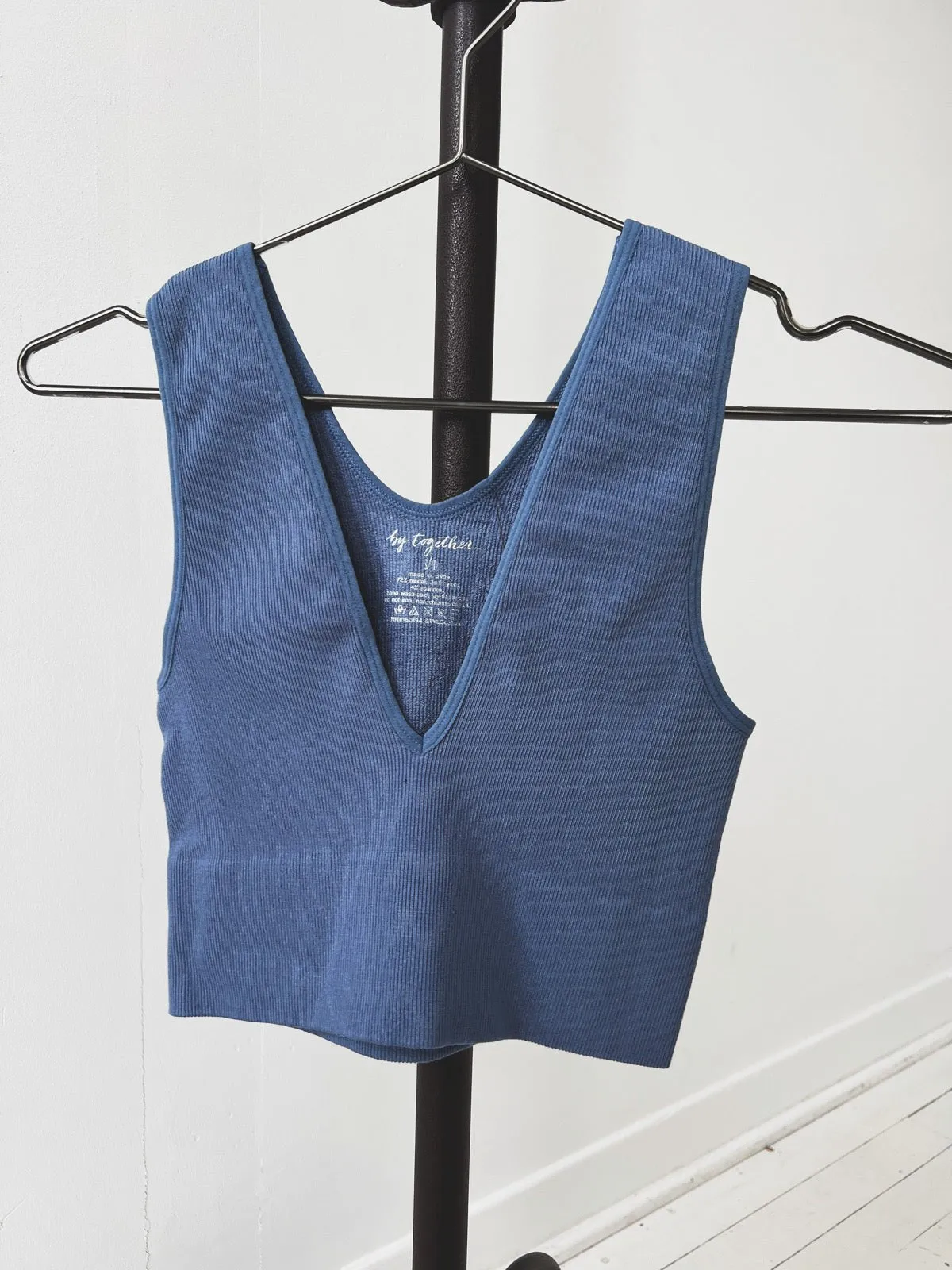 Plunge V-Neck Crop Tank- FINAL SALE