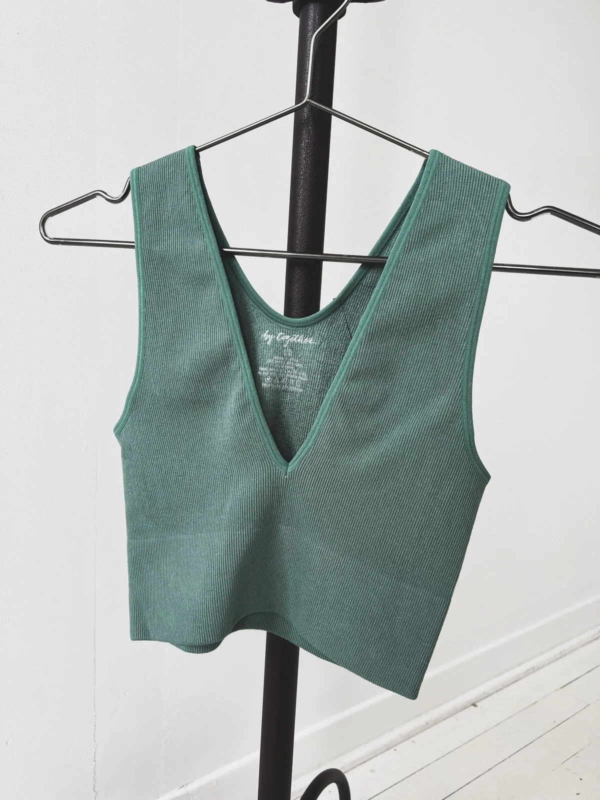 Plunge V-Neck Crop Tank- FINAL SALE
