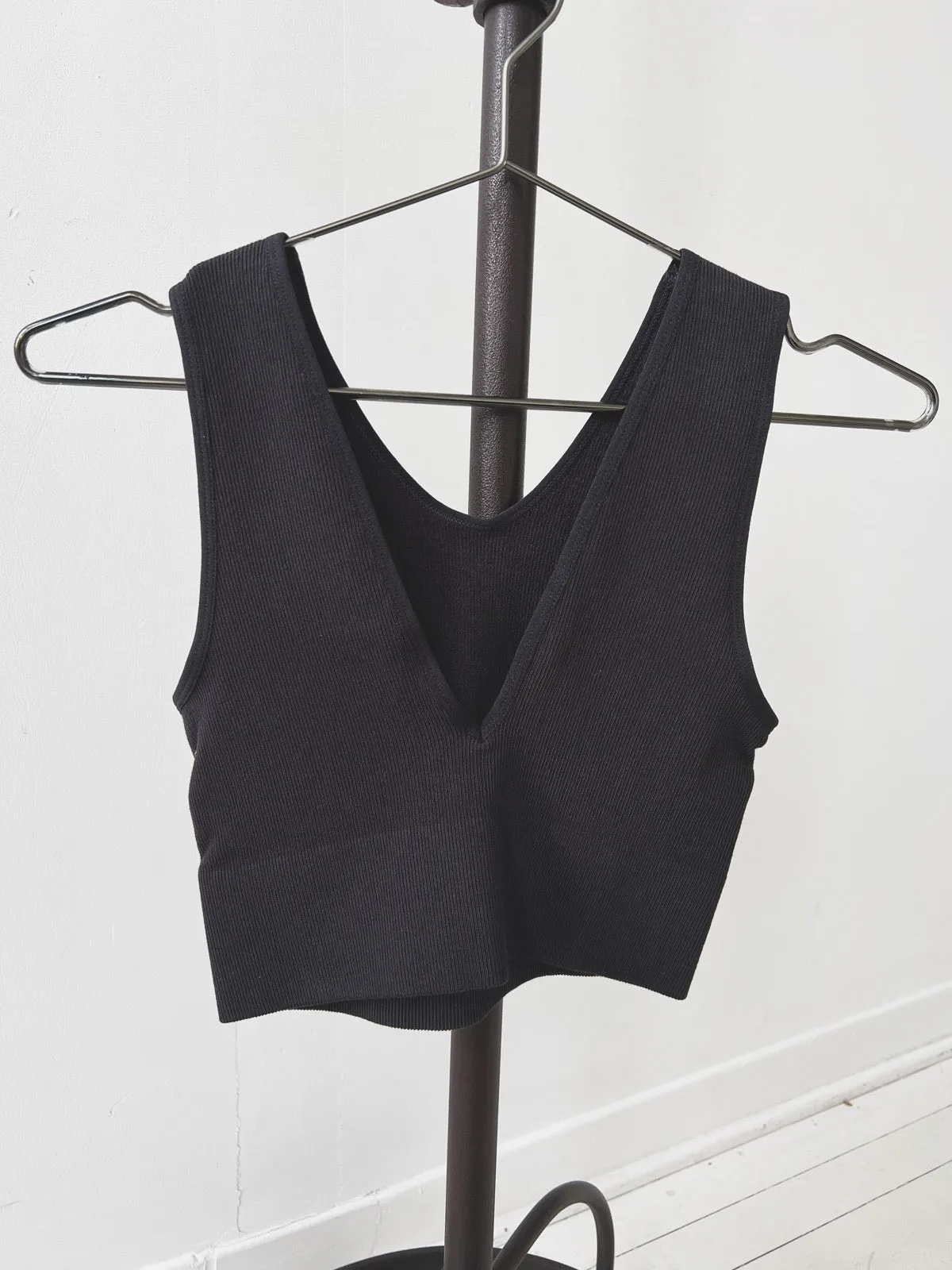 Plunge V-Neck Crop Tank- FINAL SALE