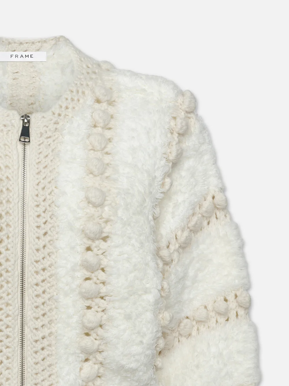 Pom Pom Cardi -- Cream