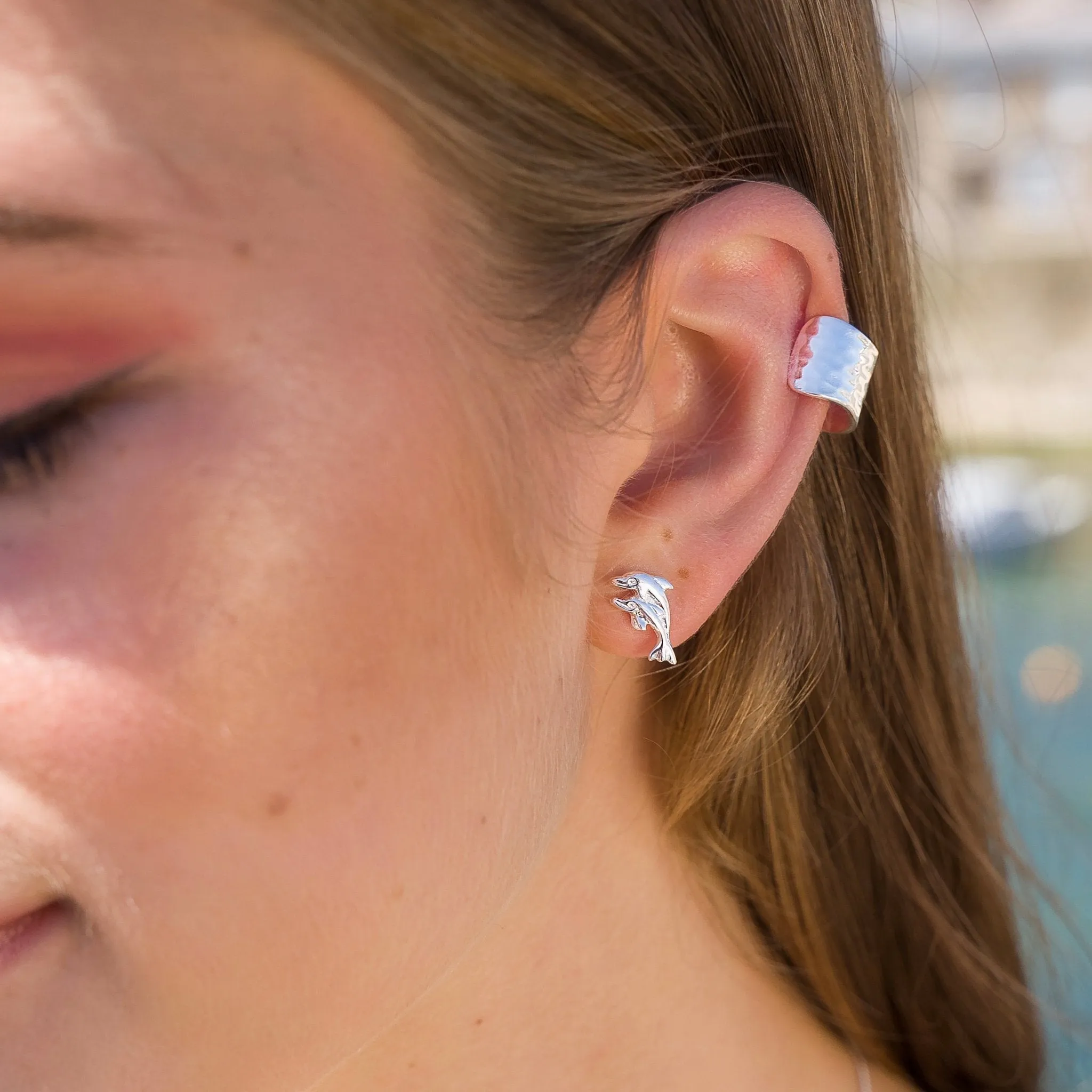 Porthmeor dolphins studs