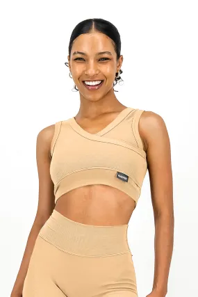 Rib Aspire Bra Top | Crème
