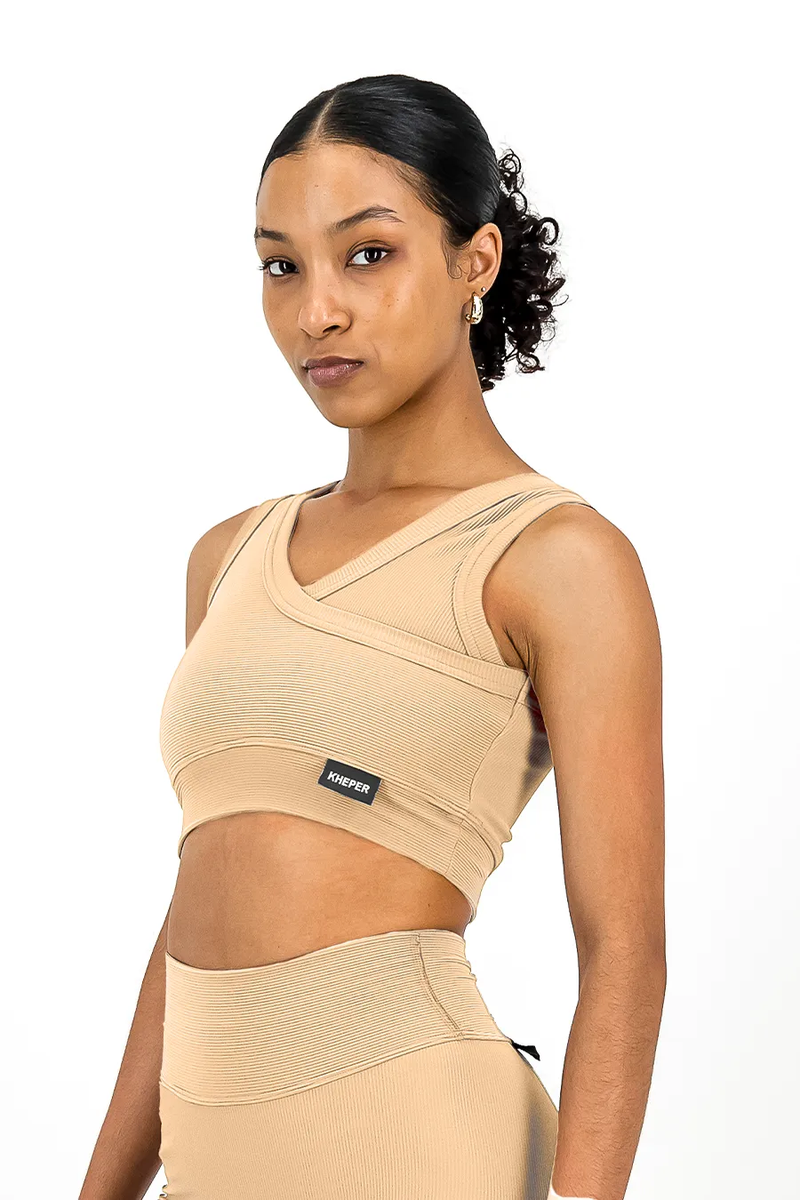 Rib Aspire Bra Top | Crème