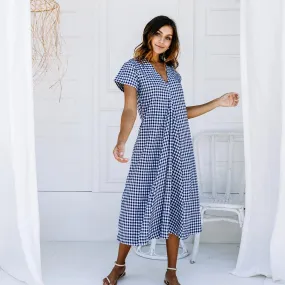 SALE Lulu Dress - Navy Gingham