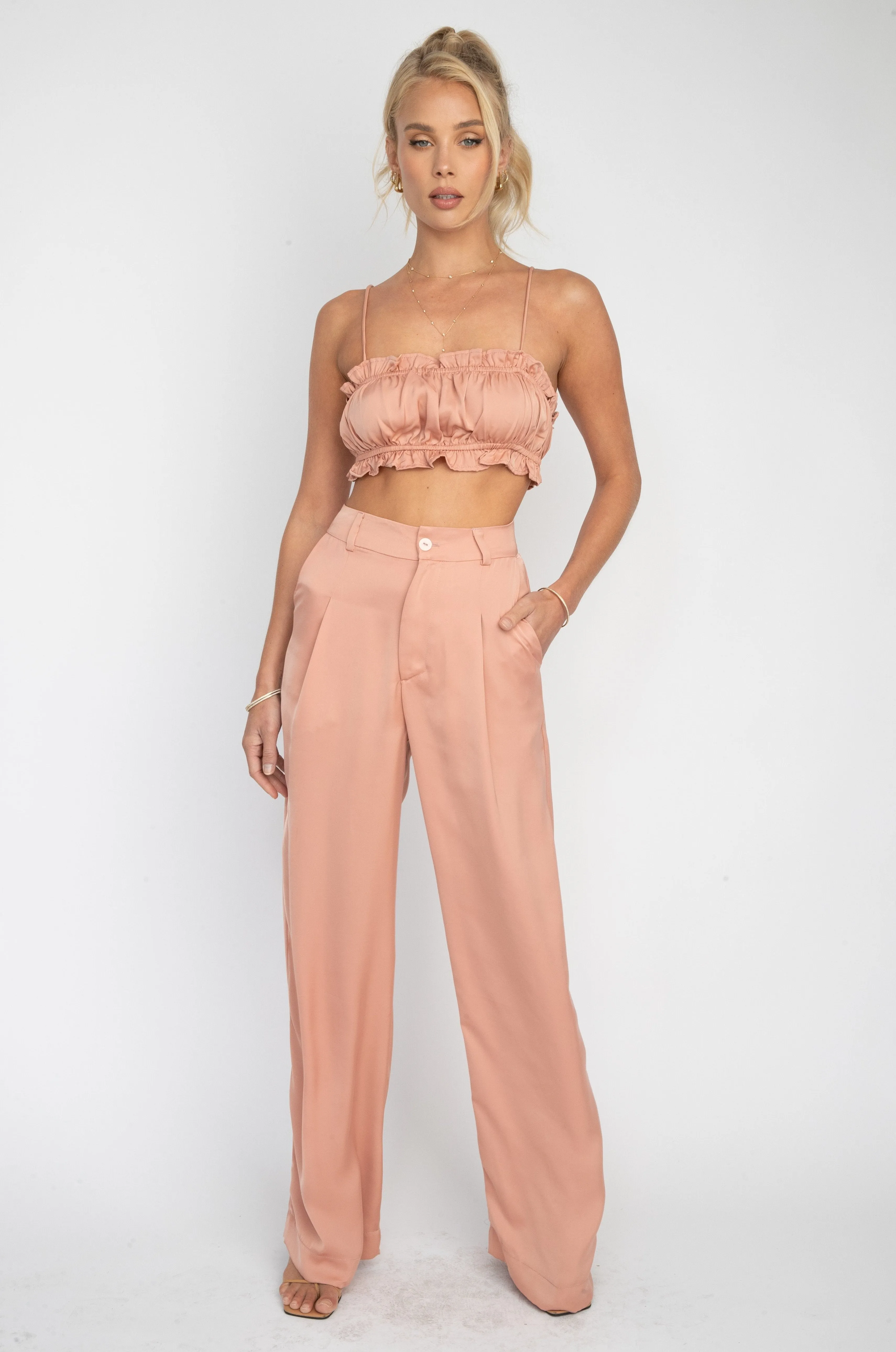 Sasha Trouser in Blush