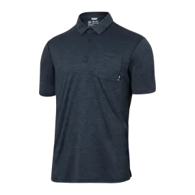 SAXX DROPTEMP AD COOL POLO AD TURBULENCE HEATHER