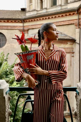 SERENA MAROON SILK PJ SET - Archive