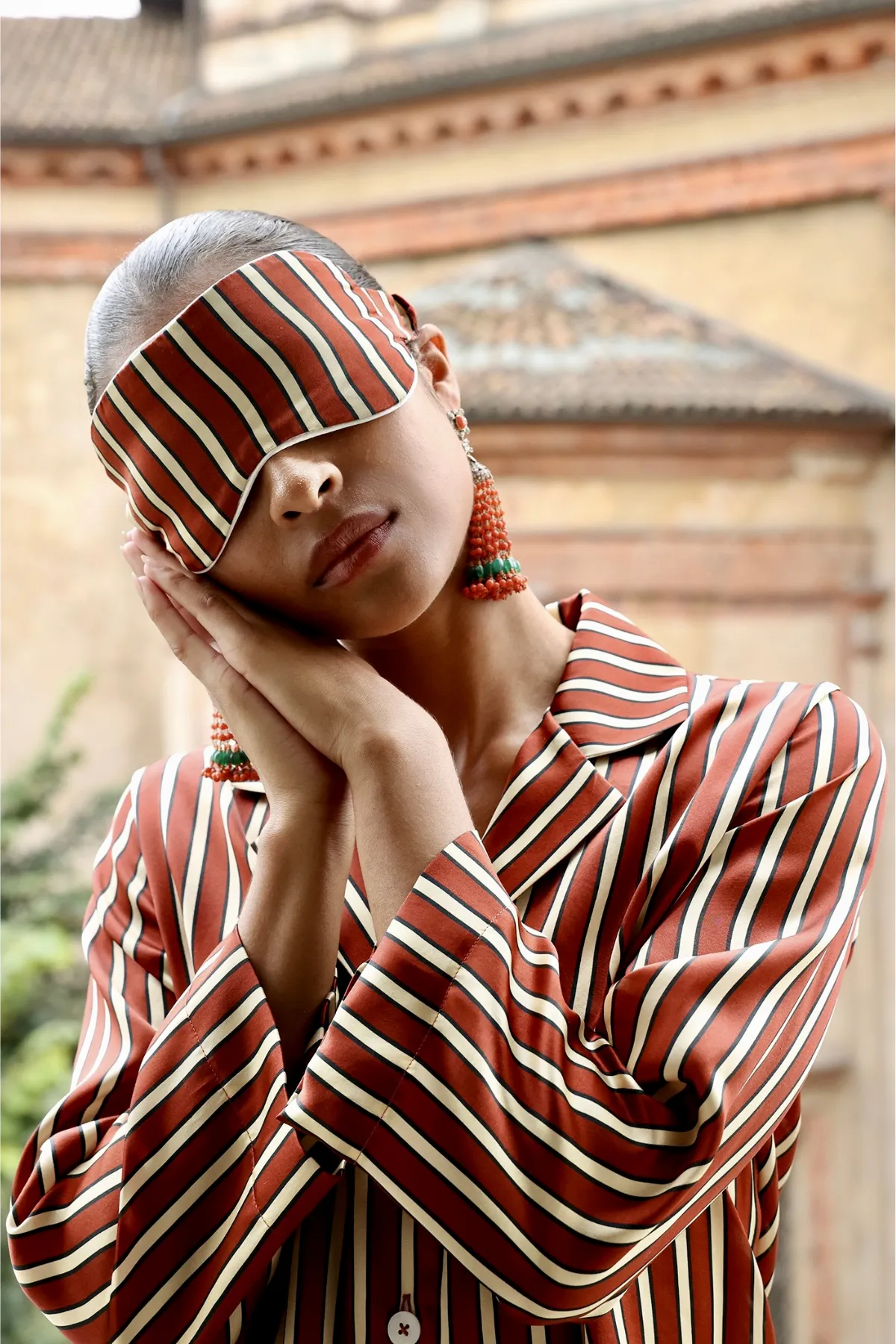 SERENA MAROON SILK PJ SET - Archive