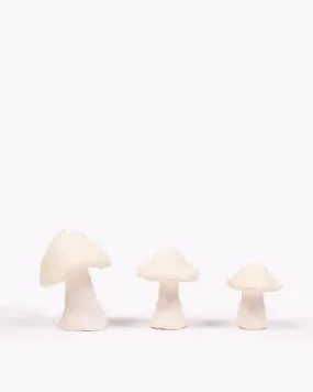 Shroom Ceramic Incense Holder - White Crawl