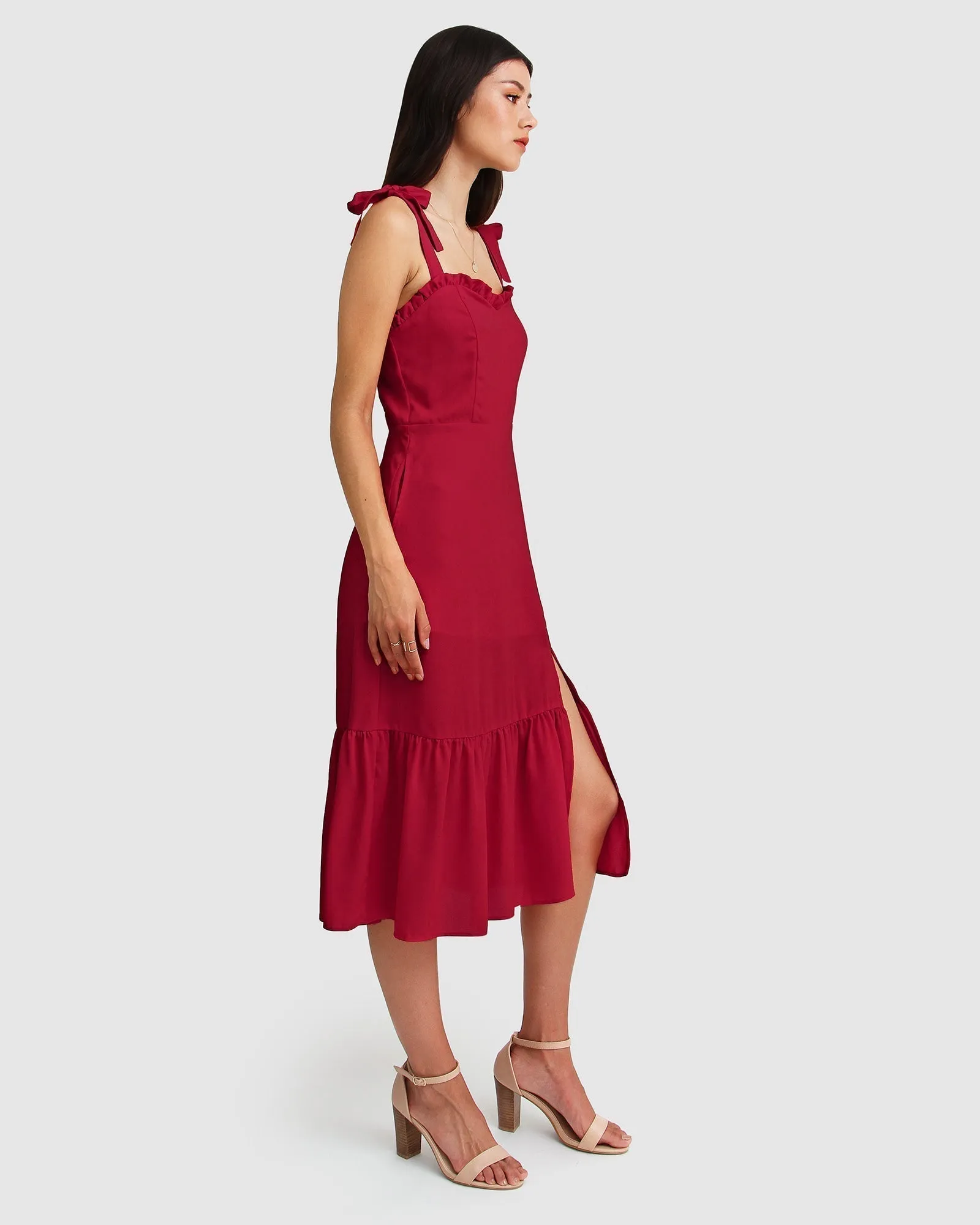 Summer Storm Midi Dress - Red