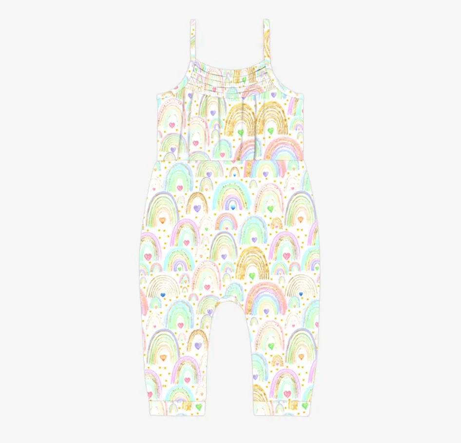Sweet Summer Rainbow Love - Girls Bamboo Sleeveless Jumper