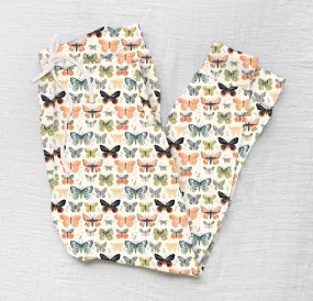 Sweet Summer Wings of a Butterfly - Women's Bamboo Lounge Joggers