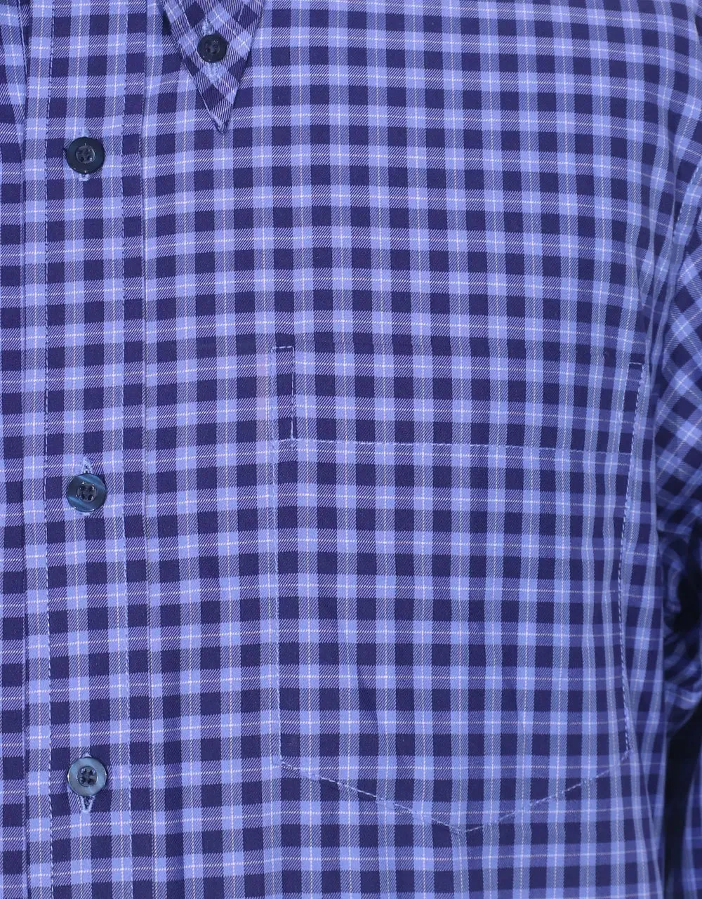 This Shirt Only -  Blue Gingham Check Shirt Size M