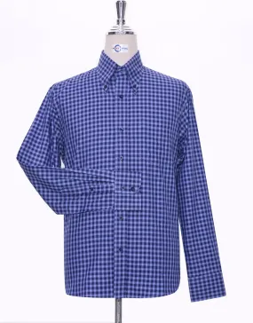This Shirt Only -  Blue Gingham Check Shirt Size M
