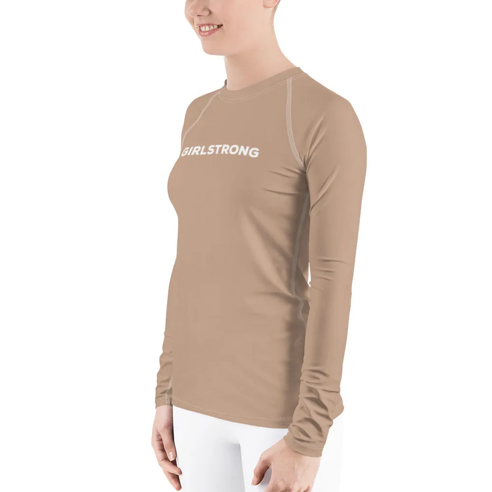 UPF 50 LONG SLEEVES RASH GUARD ALMOND