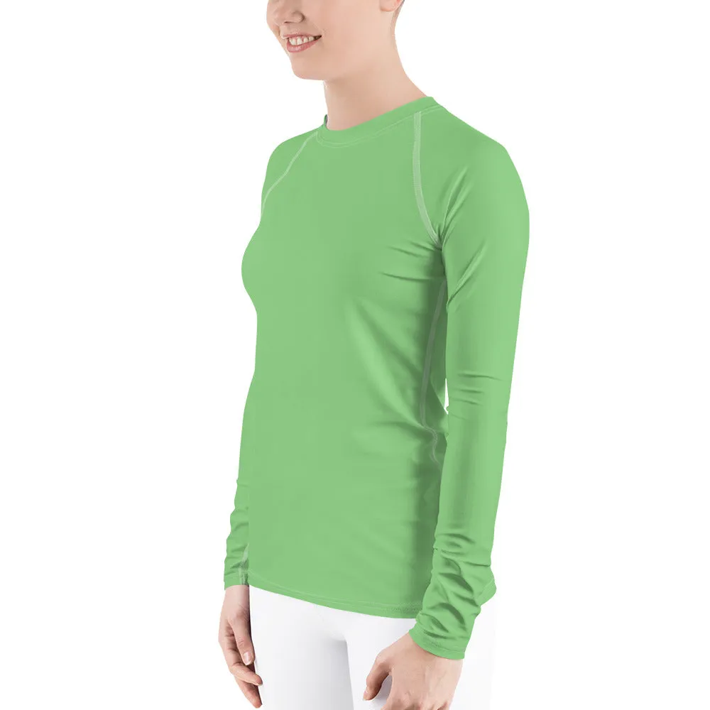 UPF 50 LONG SLEEVES RASH GUARD GREEN APPLE