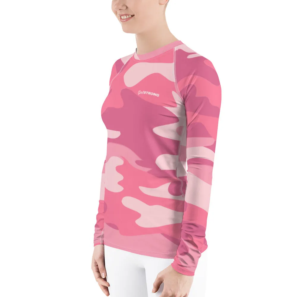 UPF 50 LONG SLEEVES RASH GUARD PINK CAMO