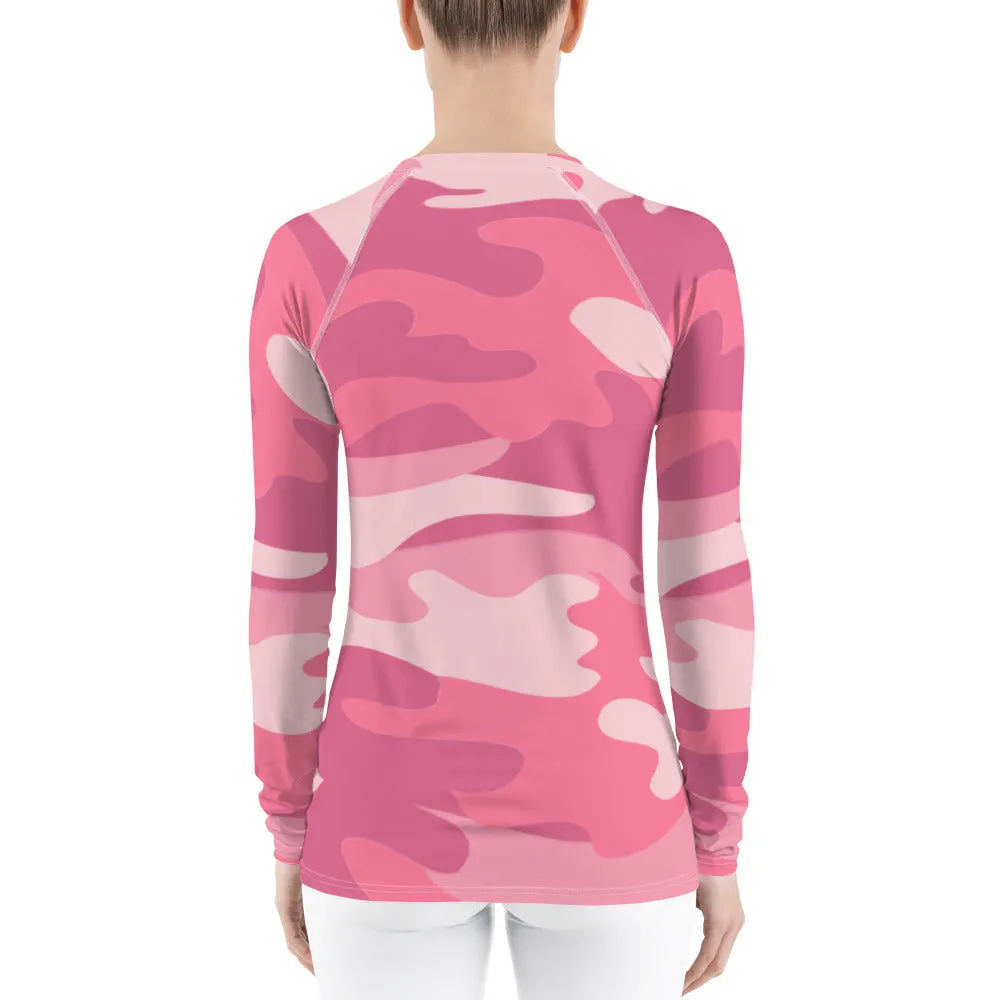 UPF 50 LONG SLEEVES RASH GUARD PINK CAMO